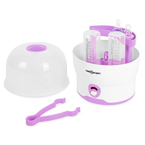 oneConcept „Mom&Me Prince“ Vaporisator Wasserdampf-Babyflaschen Sterilisator Auskocher (Desinfektion für 6 Flaschen, ohne Chemikalien, 500 Watt) - 6