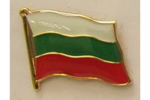 BUDDEL-BINI VERSAND Pin Anstecker Flagge Fahne Bulgarien Nationalflagge Flaggenpin Badge Button Flaggen Clip Anstecknadel