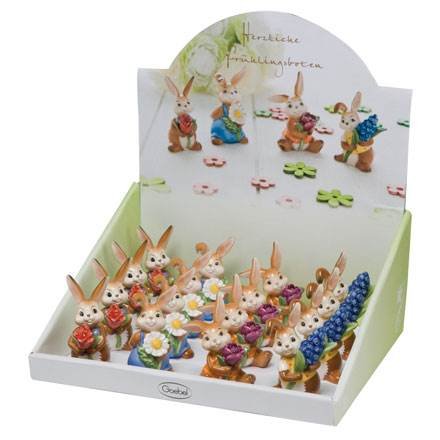Preisvergleich Produktbild Goebel Ostern Osterhasen Minihasen im Display 66844901