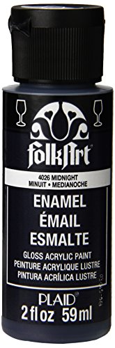 FolkArt Enamel Glass & Ceramic Paint in Assorted Colors (2 Ounce), 4026 Midnight