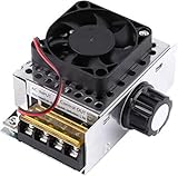 regulador motor cc Práctico de usar, basta con conectar los terminales de entrada a un hilo de bajo voltaje o a un hilo neutro (110 V a 220 V) y a la salida para cargar y, a continuación, gire el botón para controlar la tensión