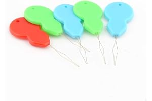 Ogquaton Filières à Aiguilles en Plastique avec boîte Transparente, Couleur aléatoire, 5 pièces