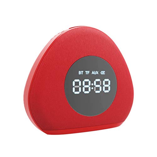 Preisvergleich Produktbild Technology Spiegelleuchte Bluetooth-Lautsprecher, Subwoofer-Handy-Audio-Außenlautsprecher Wecker 10W Großvolumen-Sound (Color : Red)