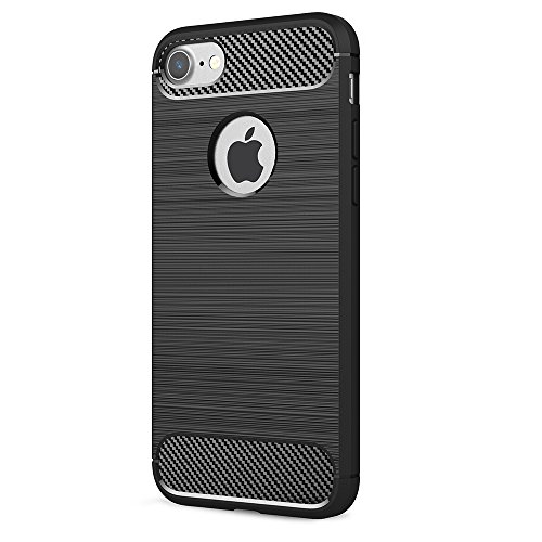 Iphone 7 Hülle Case, Elekin Soft-Flex Capsule Premium Schwarz TPU Handyhülle Schutzhülle Schmaler Telefonschutz für das Iphone 7 – Schwarz - 2