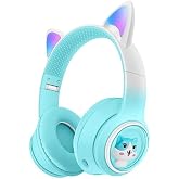 HEARTZ COLORED LARGE A QUALITY OVER-EAR CROWN COLORED ILLUMINATED CAT EARED CAT EMBOSSED 5.3 VERSION PAD WITH BALSHED SIZE ADJUSTABLE