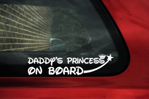 Daddy's Little Princess on board Sticker. baby girl on board car