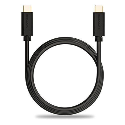 deleyCON 1,5m USB Kabel / Stecker Typ 3.1 / C auf C / USB 3.0 Speed 5 Gbit/s / Ladekabel Datenkabel / für z.B. Smartphone / PC / Notebook / Ladegerät – Schwarz - 4