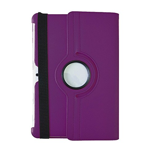 COOVY® 360° ROTATION COVER FÜR SAMSUNG GALAXY TAB 10.1 N GT-P7500 GT-P7501 GT-P7510 GT-P7511, TAB 2 10.1 GT-P5100 GT-P5110 SMART HÜLLE TASCHE ETUI CASE SCHUTZ STÄNDER Farbe lila - 8