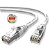 Produktbild AIXONTEC® I Netzwerk-Kabel Cat6 12m Grau Patch-Kabel Ethernet-Kabel Powerlan Gigabit Ethernet Kupfer pimf Twisted-Pair-Kabel rj45 Kabel I Switch Router Server PC Laptop Scanner Access Point Modem