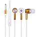 Produktbild In Ear Stere oKopfhörer, 130 cm MuSheng 3,5 mm Stereo Luminous Headset Super Bass Musik Kopfhörer Ohrhörer (Gold)