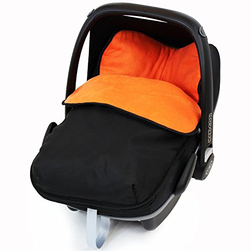 Universal Car Seat Footmuff To Fit Maxi Cosi - Orange (Black / Orange)
