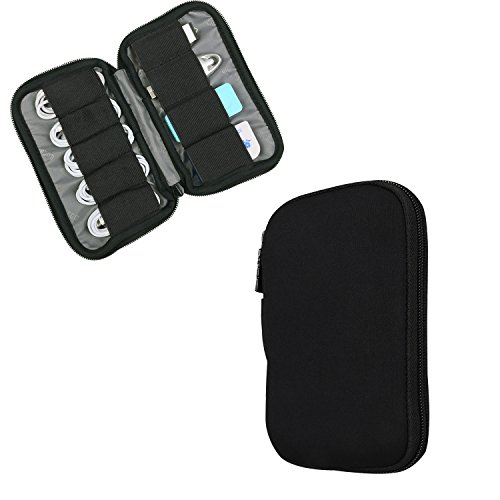BUBM Soft Mini Tasche Aufwahrungstasche mit 9 Kapazität für USB Drive Shuttle (Schwarz)