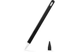 MoKo Custodia compatibile con Apple Pencil di seconda generazione, 【2 pezzi】 1 custodia per penna e 1 custodia in pizzo con ricarica magnetica e doppio clic touch funzione retrattile – nero