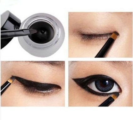 Neue wasserdichte Eye Liner Eyeliner Schatten Gel-Verfassungs-Kosmetik Pinsel Schwarz by keepingup - 2