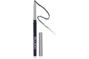 Palladio Retractable Waterproof Eyeliner, Richly Pigmented and Creamy, Slim Twist Up Pencil Eyeliner, No Smudge Formula with Long Lasting Application, No Eyeliner Sharpener Required, Deep Blue