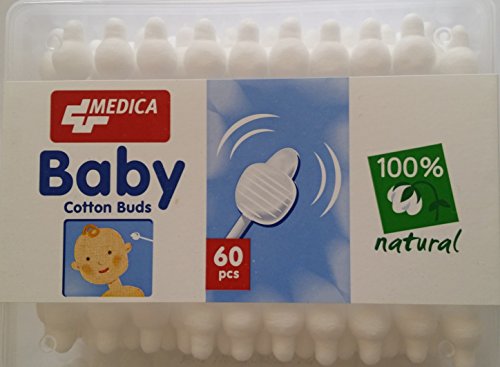Baby Cotton Buds - 60 pcs ,Pack of 2