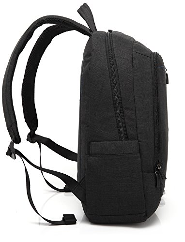 kayond® Ultraportable Laptop Rucksack – Ultralight Nylon EPE Schaumstoff sandwich-classic für Schule und zudem schwarz - 8