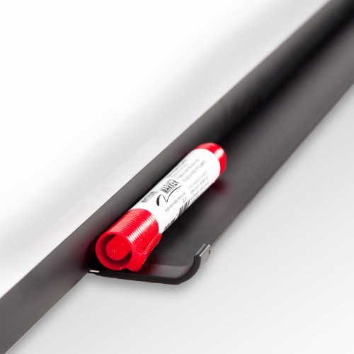MOB Whiteboard Premium S Line | Satin-Nussbaum | Größe wählbar – mit Alurahmen, magnethaftend, emailliert - 4