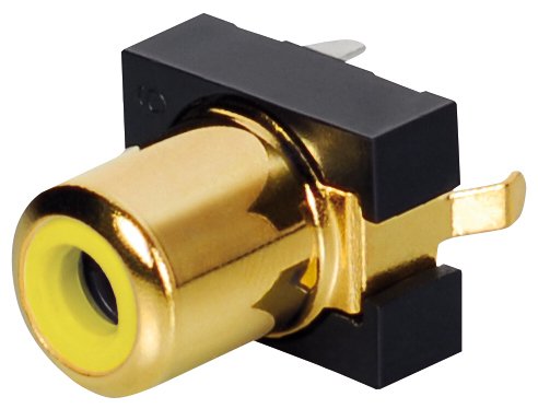 Preisvergleich Produktbild Einbaubuchse, Cinch, vergoldet, gelb, Good Connections®