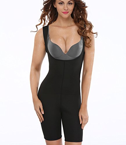 SEXYWG Damen Sauna Sweatanzug Abnehmen Sweat Bodysuit Sport Korsett Trainingsanzug Hot Neopren Thermo Shapers für Gewichtsverlus