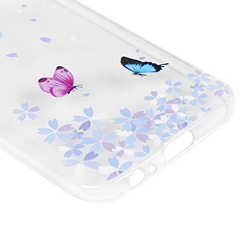 Badalink Hülle für Samsung Galaxy A5 2017 Hülle Schutzhülle Bunt Silikon Weicherem Gummi Bumper Bunte Schmetterlinge Style Cover Handyhülle Schale TPU - 6