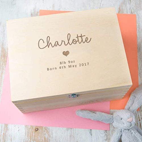 Personalised Baby Gift Wooden Keepsake Box/Memory Box Girls and Boys