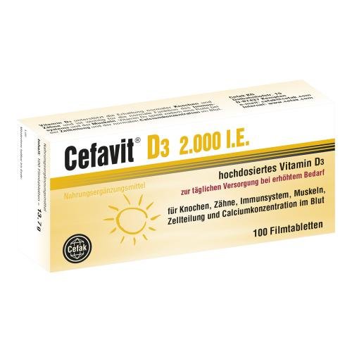 Preisvergleich Produktbild CEFAVIT D3 2.000 I.E. Filmtabletten 100 St Filmtabletten