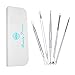 KINGA Blackhead & Blemish Remover Kit 5PCS Hygienic Stainless Steel Acne Treatment Set Surgical Extractor Instruments Easily Cure Pimples Blackheads Comedones Acne Facial Impurities