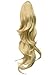 22" PONYTAIL Clip in Hair Extensions FLICK Light Blonde #613 REVERSIBLE Claw Clip