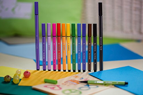 Stabilo Premium Filzstift Pen 68 Mini Sweet Colors (mit 15 verschiedenen Farben, im wiederverschließbaren Beutel) 15er Pack - 3