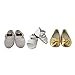Produktbild farvision Girl® Fashion 3 Paar Schuhe, 45,7 cm Puppe Set passend für American Mädchen Puppen Kleidung, einschließlich Silber Glitzer Schuhe, Gold Schuhe mit Schleife, Weiß Strap Sandalen.