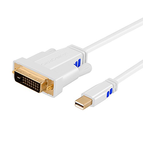 Mini DP auf DVI, cablecreation Gold Mini DisplayPort (Thunderbolt Port Kompatibel) zu DVI Kabel für Mac Book, iMac und mehr, 15 ft/4,5 m (weiß & blau) - 2