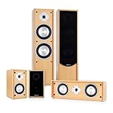 2 x Auna Linie-300-SF-BH Altavoz de estantería pasivo 35W RMS