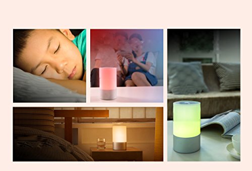 ZEEFO Tischlampe, dimmbare Bettlampe, Berührungssensor mit warmem und weißem LED Nachtlicht und wechselnde RGB-Farbe für die Lampe von Säuglingsheim (klein) - 2