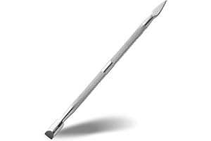 Rui Smiths Spingi cuticole professionale in Acciaio Inossidabile Ipoallergenico a Doppia Estremità - Stile n. 104