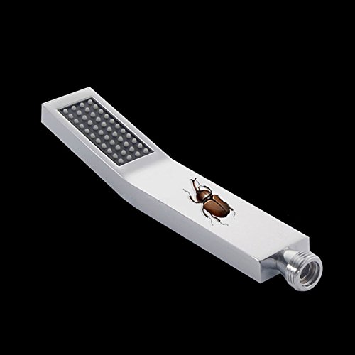 DSIKER Wellness Hoher Druck Duschkopf,1 Jet Brausekopf,massiv Messing verchromt,Wellnessbrause, Brausekopf,moderne Handbrause wasserfall Badezimmer anti-kalk-Düsen Duschkopf (silber) - 7