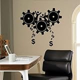 Engranajes de negocios tatuajes de pared Steampunk Cogwheel vinilo pared...