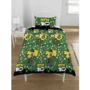 Kids/Childrens Ben 10 Bedding Set Duvet Cover and Pillow Case (Single Bed)