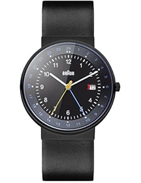 Braun Unisex-Armbanduhr BN0142BKBKG Analog Quarz Leder BN0142BKBKG