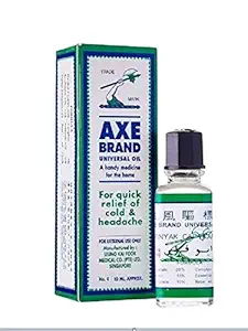 Axe Brand Universal Oil From Singapore Cold and Pain Relief Oil (10 ml) -Pack of 4