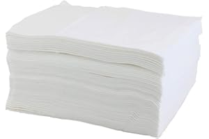 NM BEAUTY 100 x Disposable Biodegradable White Embossed Salon Towels. Salon, Barbershop, Hairdressing Use
