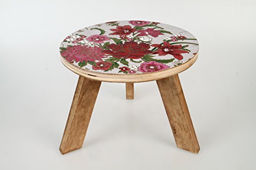 Children's Solid Wood Stool "Flower" (brown)
