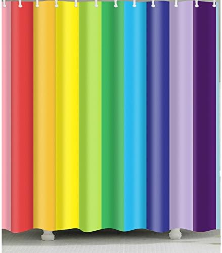 Rainbow Color Shower Curtain 1 Pc for Home and Bath