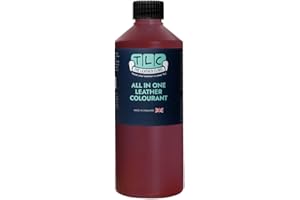 The Leather Clinic Colorante in pelle All in One | Vernice per riparare la tintura in pelle | Ricolora mobili, divani, seggiolini auto (bordeaux, 500 ml)
