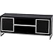 Price comparison product image Elegant And Stunning Charisma Black Gloss 2 Door 1 Shelf Flat Screen TV Unit - Modern High Gloss Finish Makes The Charisma TV Unit A Popular Choice For Any Home