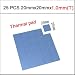Produktbild Hochtemperatur-Silikon-Wärmeleitpad, leitfähiges Silikonkühlpad, geeignet für Laptop/Nord- / Südbrücke/CPU/VGA/IC/LED, 20 * 20 * 1,0 mm (25 Stück)