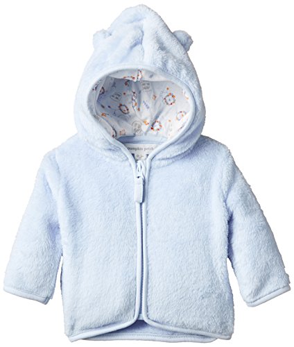 Pumpkin Patch Baby-Boys Furry with Ears Jacket, Whisper Blue, 6-9 Months (Manufacturer Size:6-12 Months)
