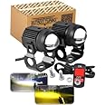 ELTRON TURBO Elt 1 Month Warranty Original LED Dc Power Mini Drive Fog Light Universal For All Models Of Motorcycle,Bikes,Scooters,Cars,Projector Light 30W(Pack Of 2,Yellow + White 3 Mode Way Switch)