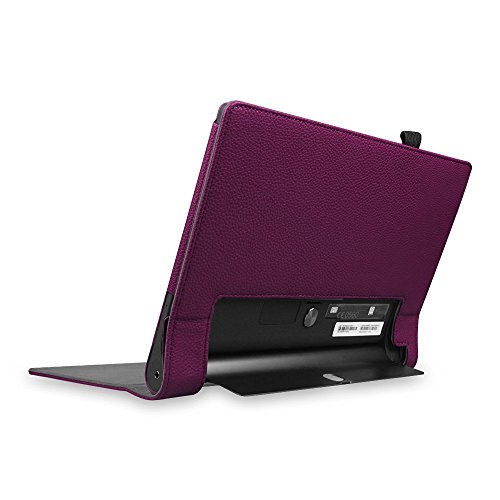 Fintie Lenovo Yoga Tablet 3 10 Hülle Case – Slim Fit Folio Premium Kunstleder Schutzhülle Tasche Etui Smart Cover mit Auto Sleep / Wake für Lenovo Yoga Tablet 3 25,7 cm (10,1 Zoll), Lila - 7