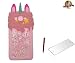 Produktbild Samsung Galaxy Grand Prime Hülle Silikon Schale Galaxy Grand Prime G530 Telefon Fall Schwimmende 3D Schale Tier Samsung G530 TPU Schutzhülle Kinder Mädchen Geschenk -Rosa schwimmende Wimpern Pferd1